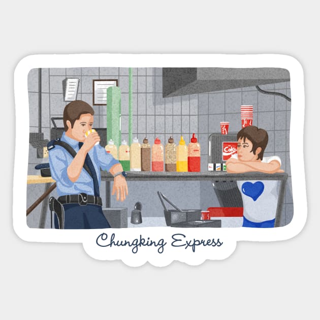 Chungking Express Scene Sticker by Karla-Kiky